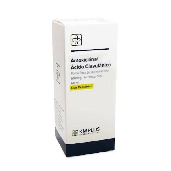 AMOXICILINA+ACIDO CLAVUL 600MG-42.9 MG/5ML PED POLV/SUSP ORAL 60ML KMPLUS
