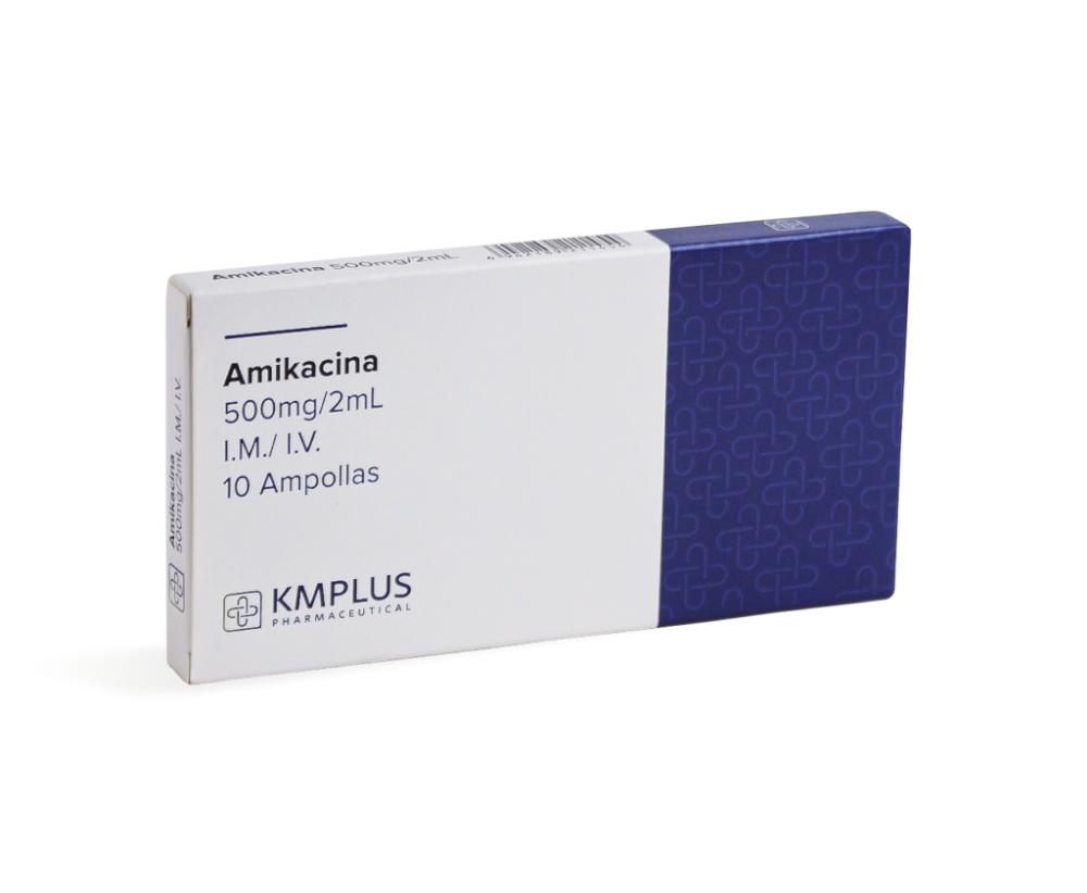 AMIKACINA 500MG/2MLO SOL INY IM/IV X 10 AMP KMPLUS