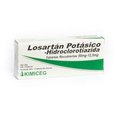 LOSARTAN POT 50MG+HIDROCLOR 12.5MG X 10 TAB KIMICEG