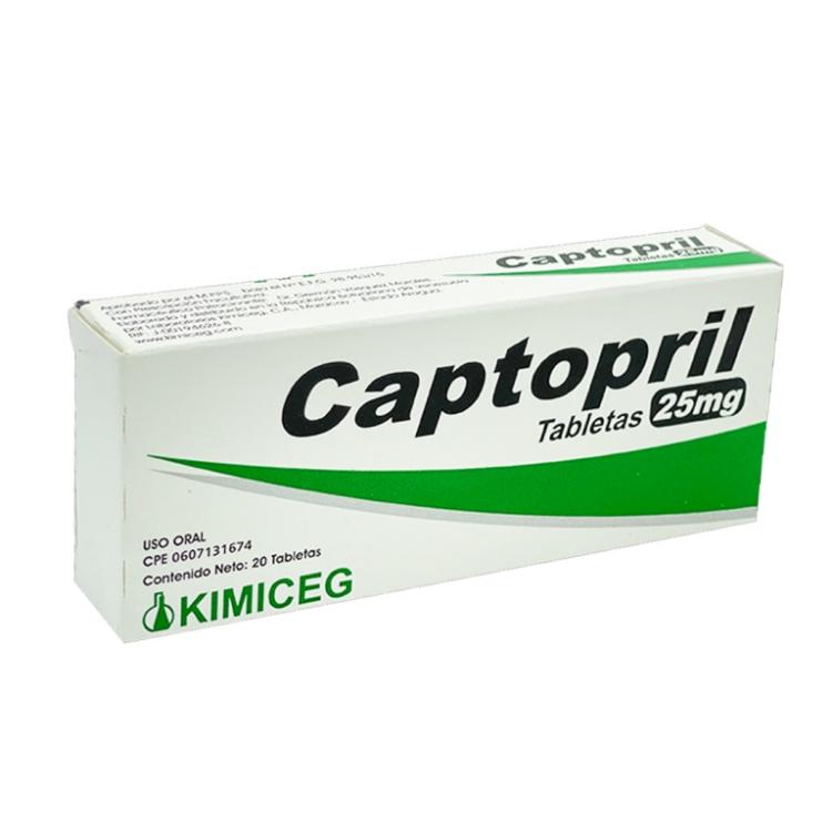 CAPTOPRIL 25MG X 20 TAB KIMICEG