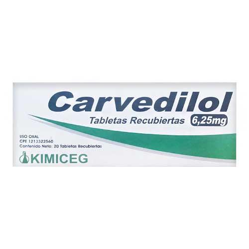 CARVEDILOL 6.25 MG X 20 TAB KIMICEG