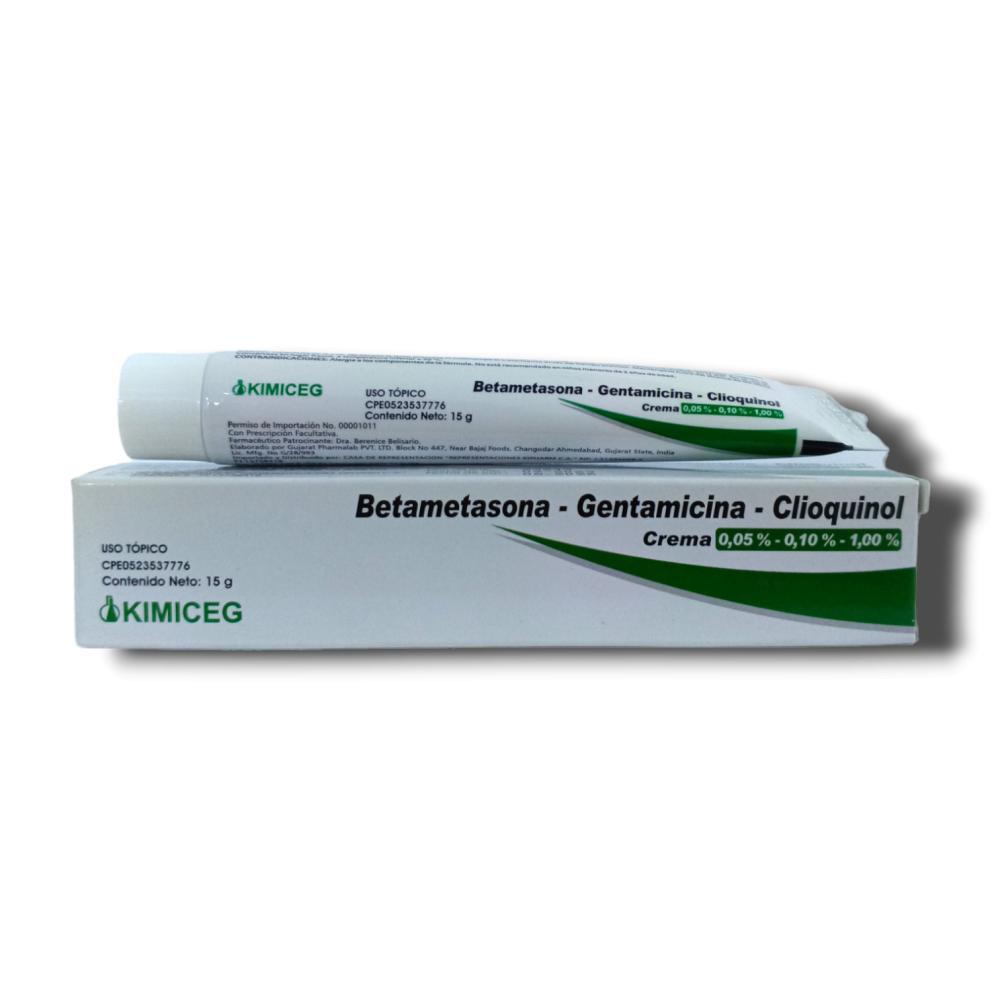 BETAMETASONA 0.05% GENTAMICINA 0.10% CLIOQUINOL 1.00% CREMA 15G KIMICEG