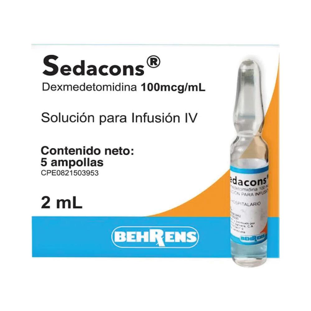 SEDACONS DEXMEDETOMIDINA 100MCG/ML 2ML SOL INY IV X 1 AMP BEHRENS