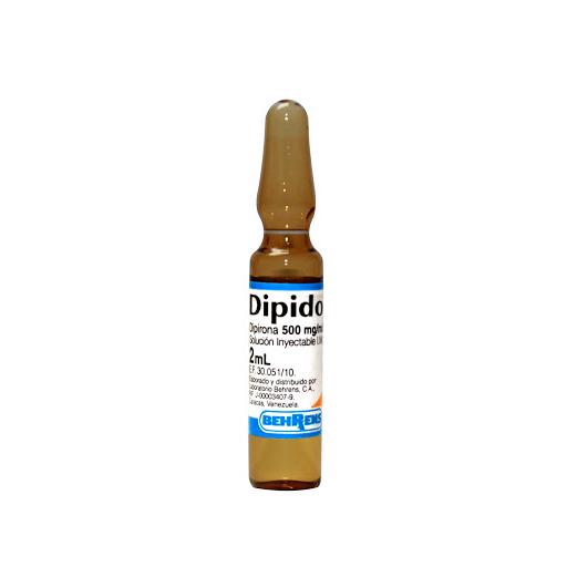 DIPIDOL DIPIRONA 500MG/ML SOL INY IM 2ML X 5 AMP BEHRENS