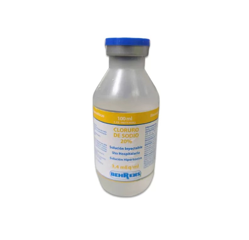 CLORURO DE SODIO 20% 3.4 MEQ/ML SOL INY 100ML BEHRENS