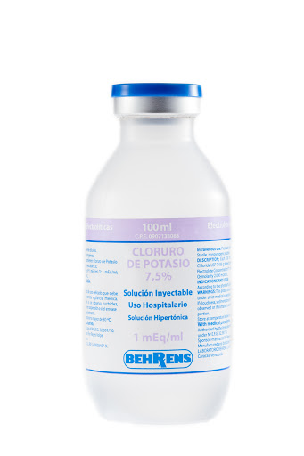 CLORURO DE POTASIO (KCL) 7.5% 1 MEQ/ML 100ML SOL INY BEHRENS 