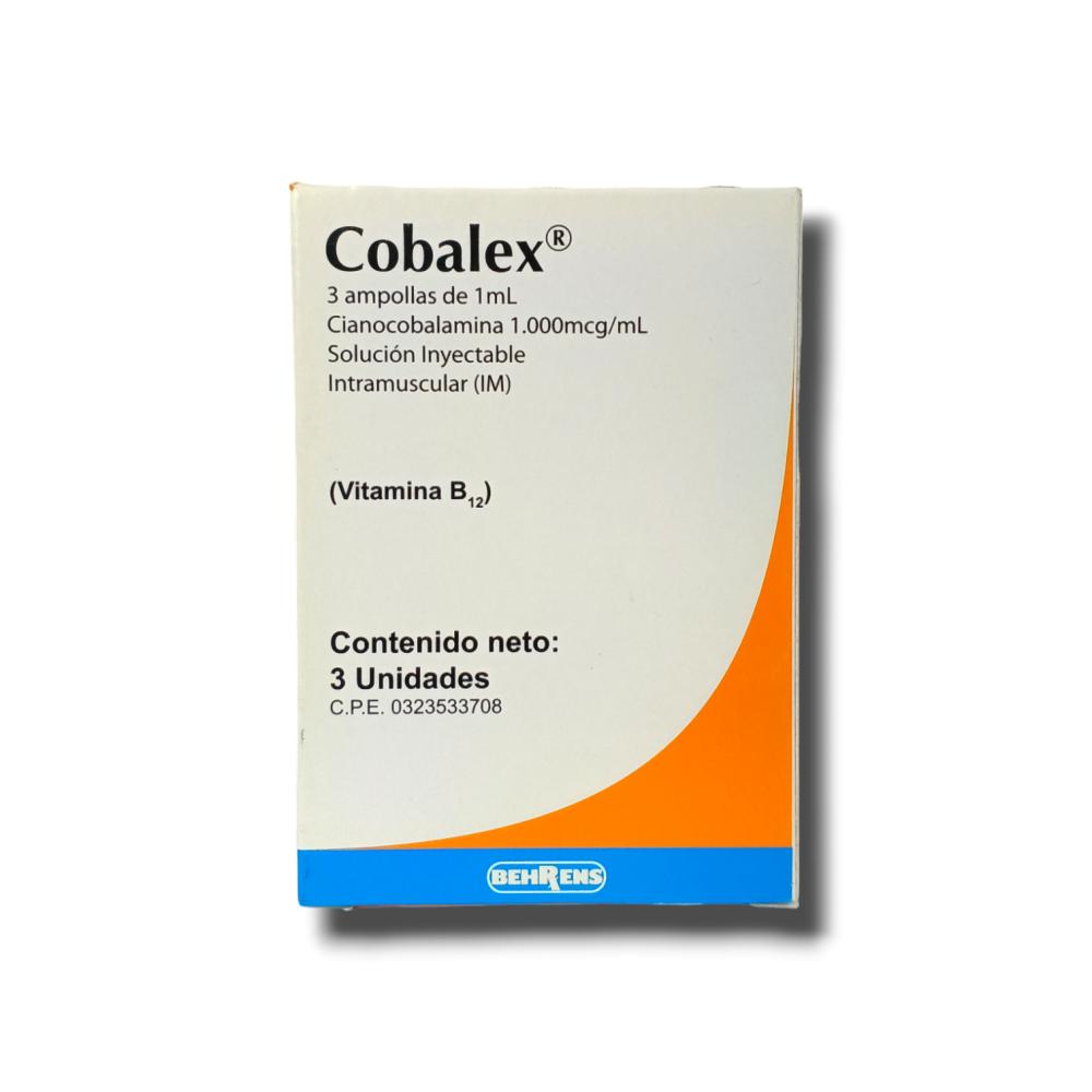COBALEX CIANOCOBALAMINA (VITAMINA B12) 1.000 MCG/ML SOL INY IM X 3 AMP BEHRENS