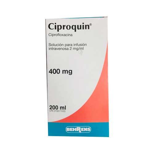 CIPROQUIN CIPROFLOXACINA 2MG/ML 400MG INFUSION IV X 200ML BEHRENS