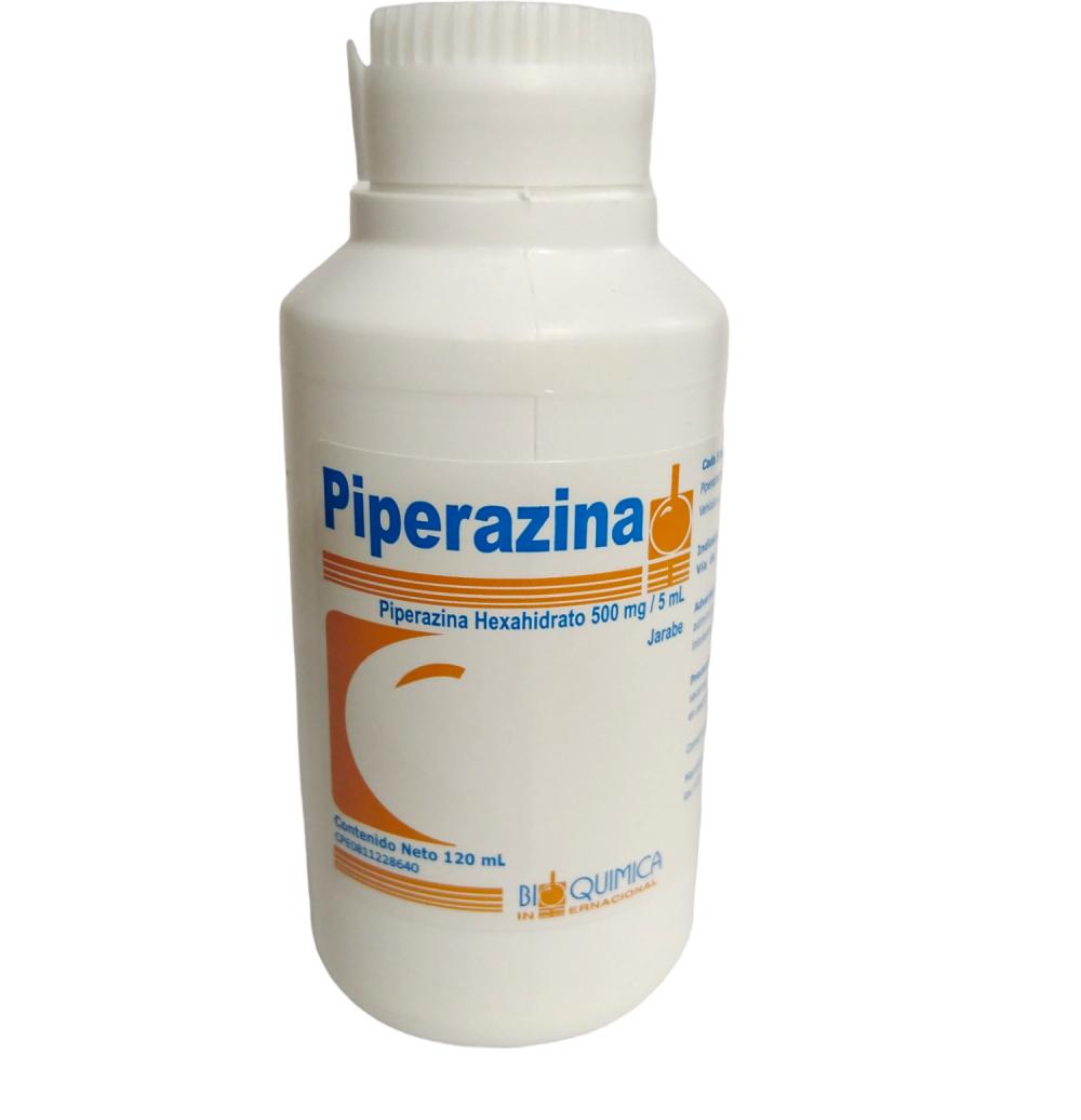 PIPERAZINA HEXAHIDRATO 500MG/5ML JBE 120 ML BIOQUIMICA INTERNACIONAL 