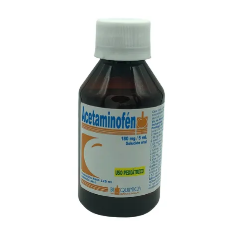 ACETAMINOFEN 180MG/5ML SOL ORAL PED 120 ML BIOQUIMICA INTERNACIONAL 