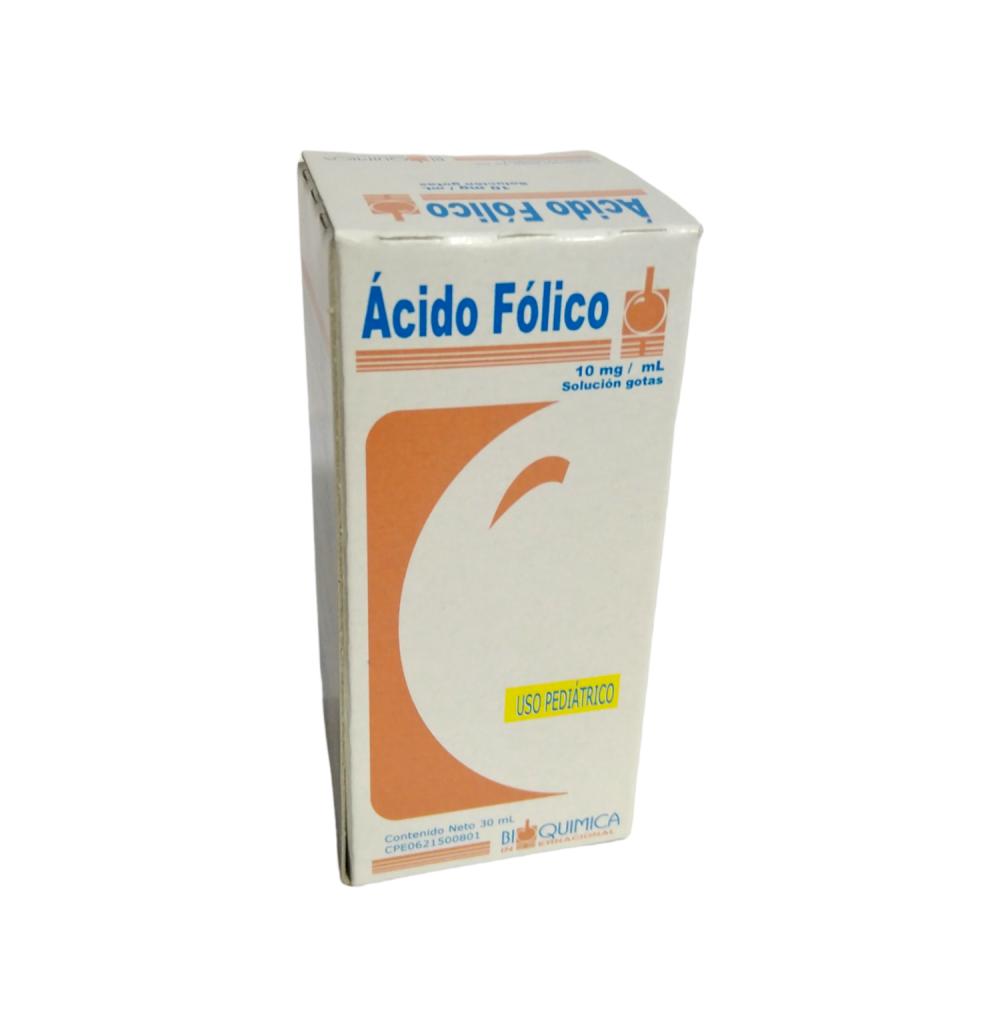 ACIDO FOLICO 10MG/ML SOL GOTAS 30 ML BIOQUIMICA INTERNACIONAL