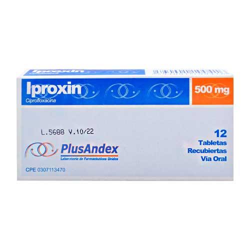 IPROXIN CIPROFLOXACINA 500 MG 12 TAB PLUSANDEX