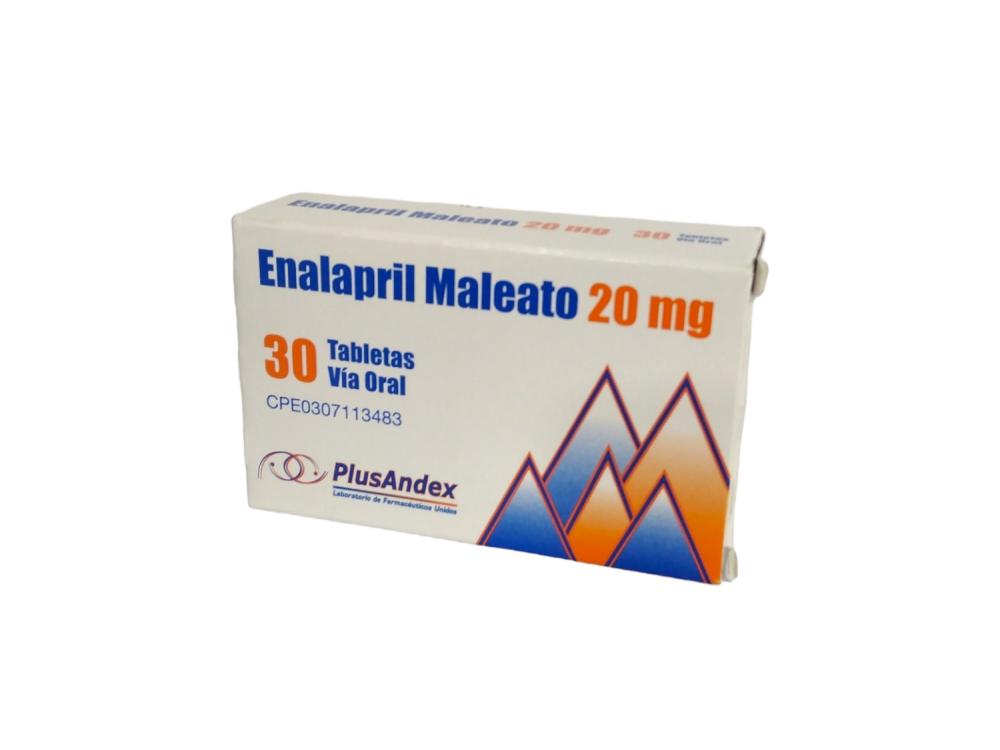 ENALAPRIL MALEATO 20MG X 30 TAB PLUSANDEX