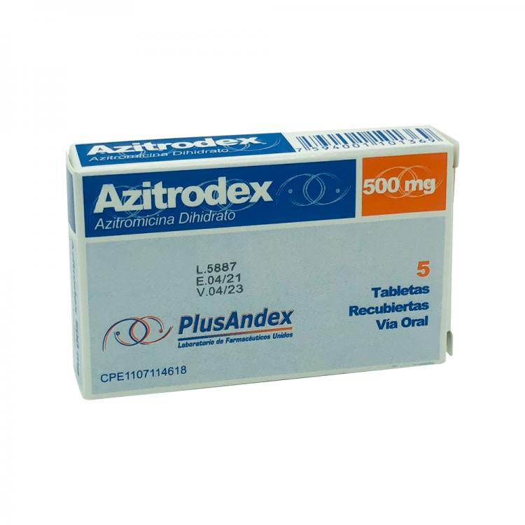 AZITRODEX AZITROMICINA 500 MG X 5 TAB REC PLUSANDEX