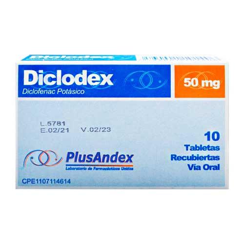 DICLODEX DICLOFENAC POTASICO 50 MG X 10 TAB PLUSANDEX