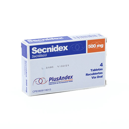 SECNIDEX SECNIDAZOL 500MG X 4 TAB PLUSANDEX 