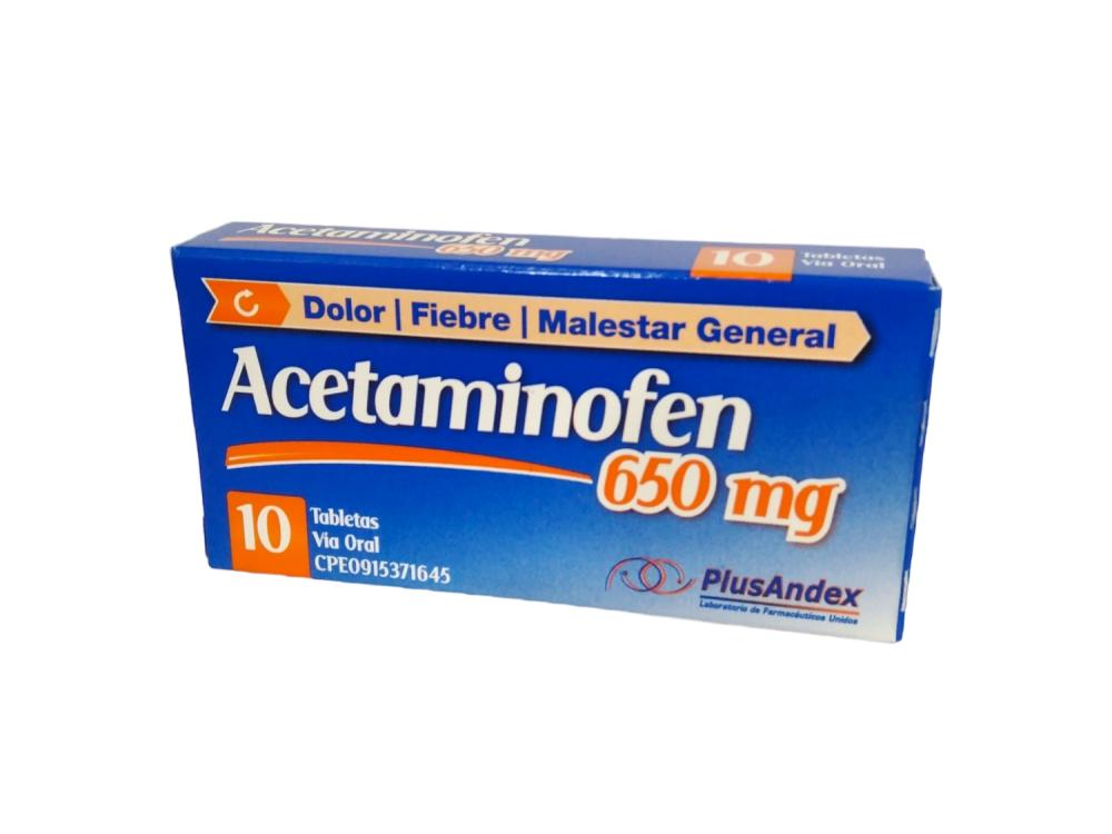 ACETAMINOFEN 650 MG X 10 TAB PLUSANDEX 
