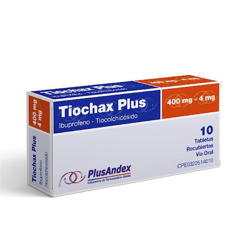 TIOCHAX PLUS IBUPROFENO-TIOCOLCHICOSIDO 400MG/4MG X 10 TAB PLUSANDEX