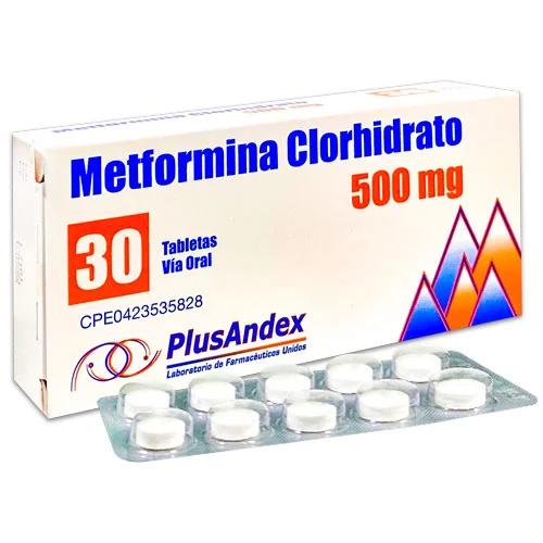 METFORMINA CLORHIDRATO 500 MG X 30 TAB PLUSANDEX