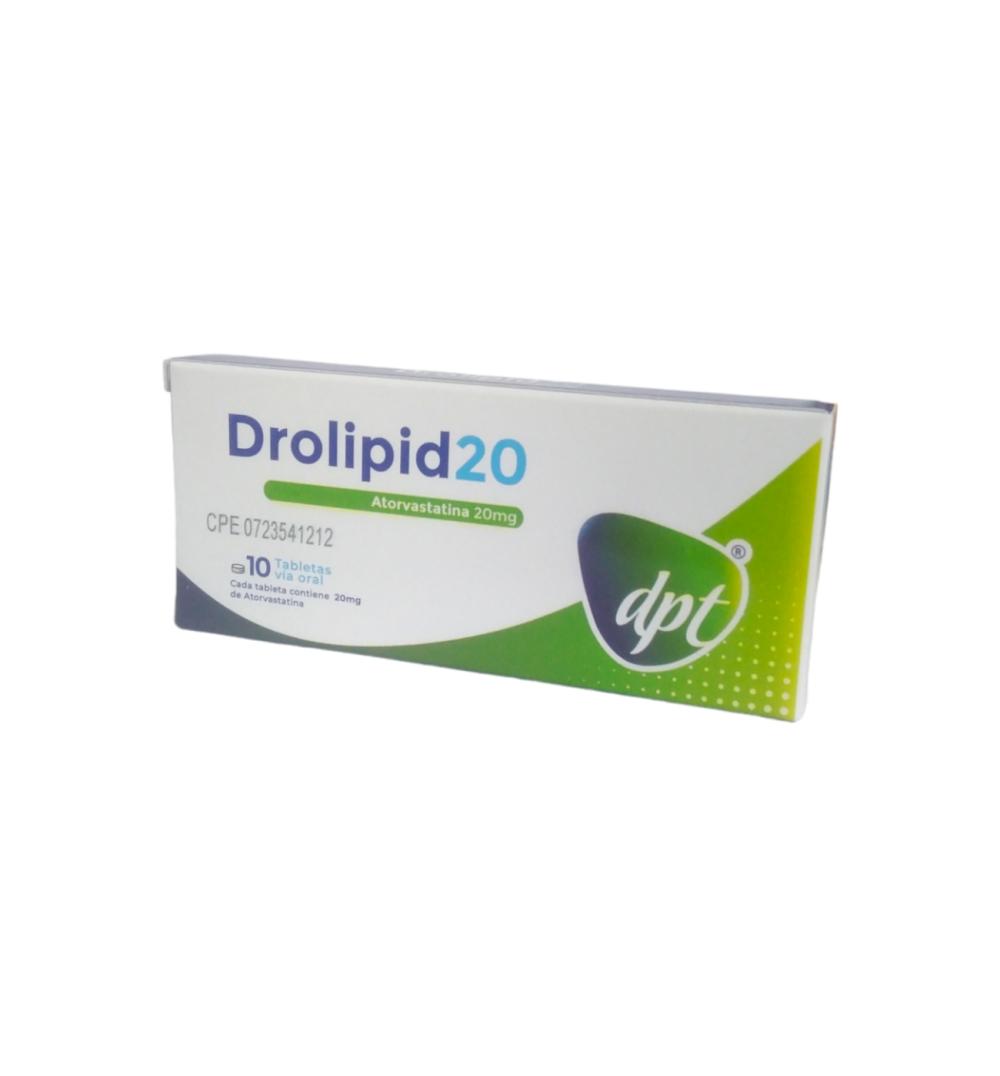 DROLIPID ATORVASTATINA 20 MG X 10 TAB DPT