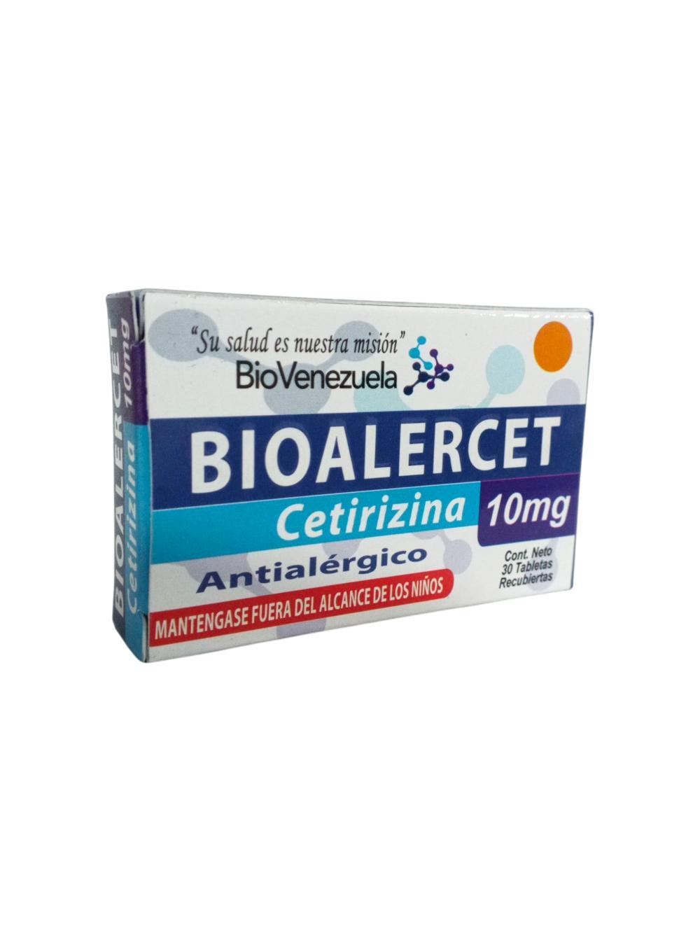BIOALERCET CETIRIZINA BP 10 MG X 30 TAB BIOVENEZUELA