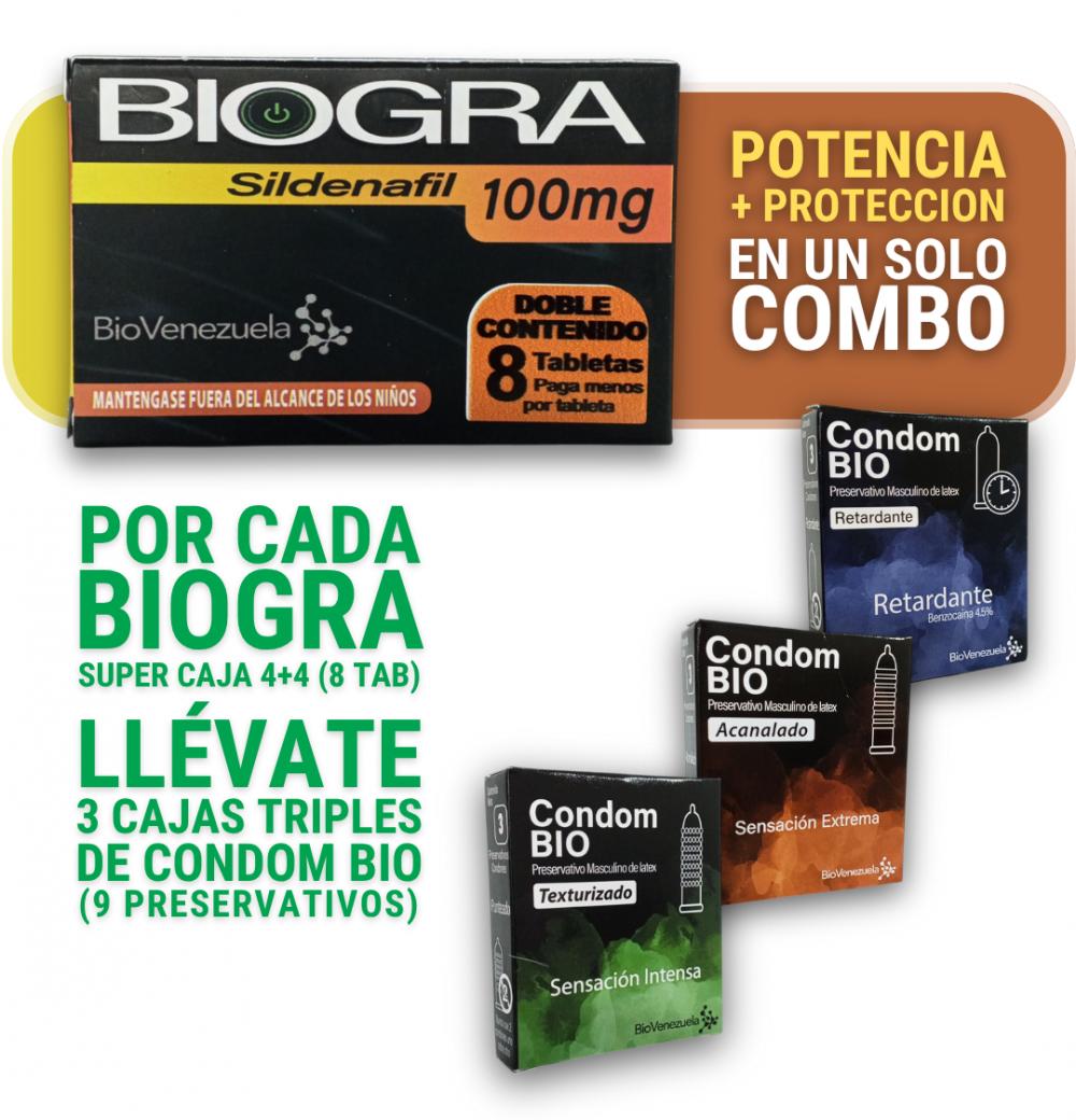 PROMO BIOGRA SILDENAFIL 100MG X 8 TAB BIOVENEZUELA